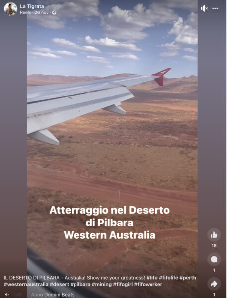 atterraggio nel deserto di Pilbara